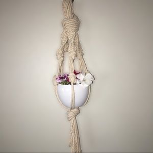 Hand-Made Macramé Plant Holder